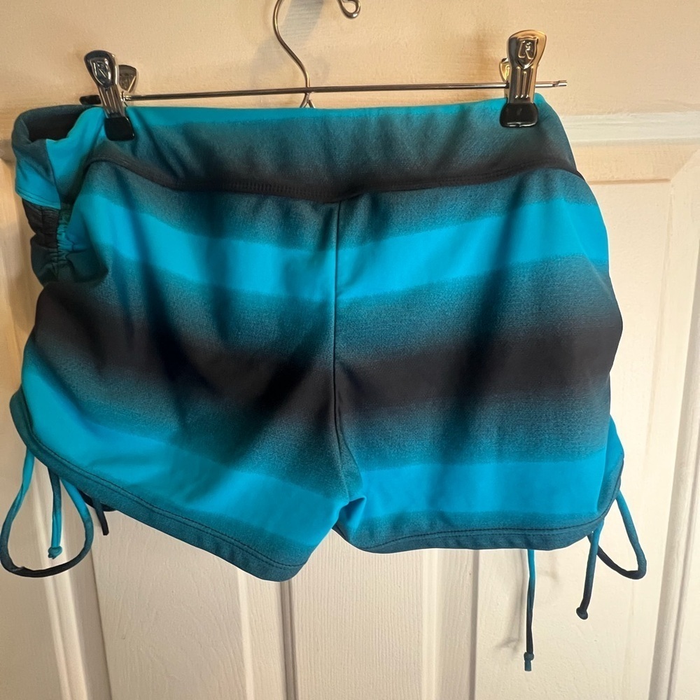 Teal and Black Ombre Swim Shorts - Picture 2 of 3